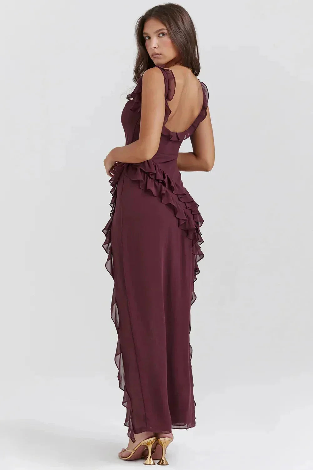 Evelyn | Vestido elegante con abertura alta