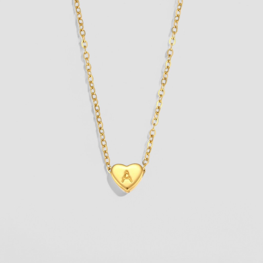 Corazón™ | Collar con colgante de corazón e inicial