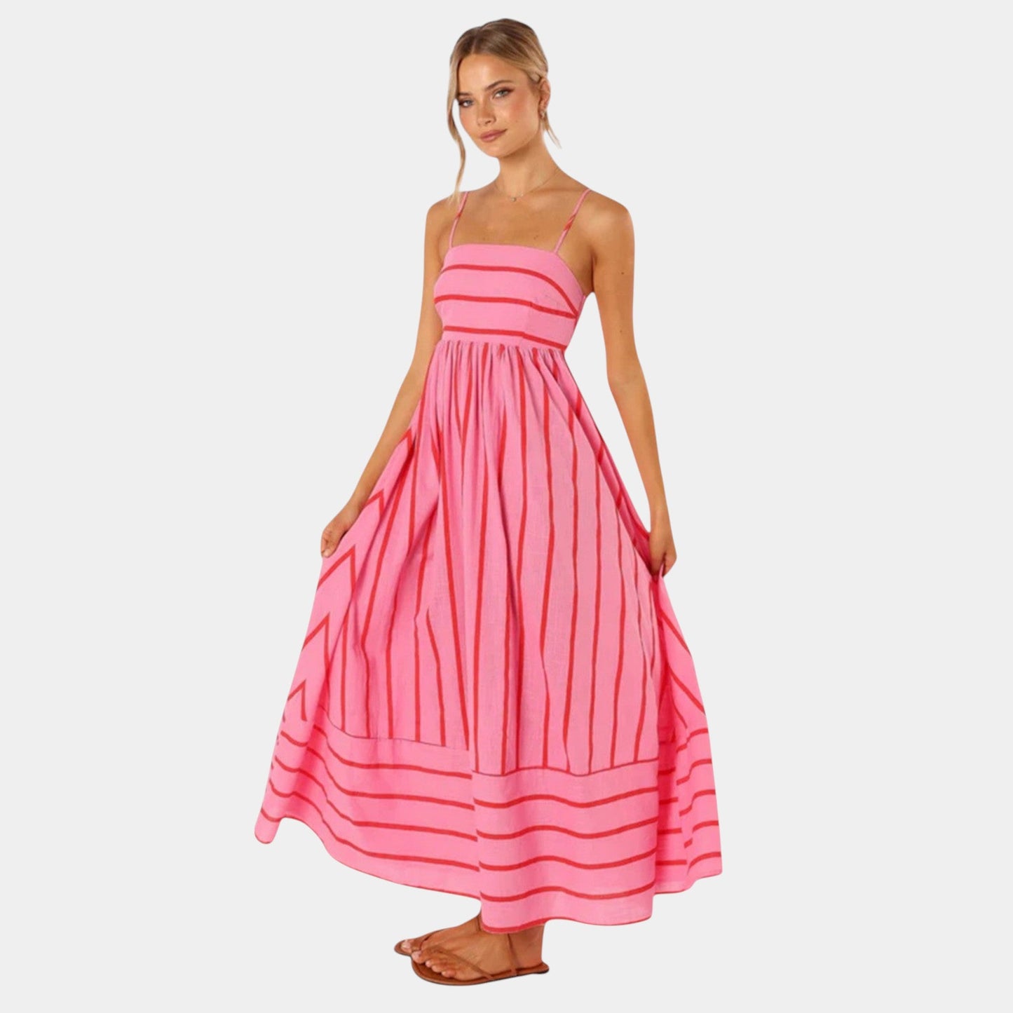 Rosa - Vestido Casual de Rayas