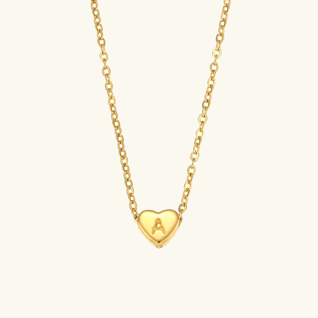 Corazón™ | Collar con colgante de corazón e inicial