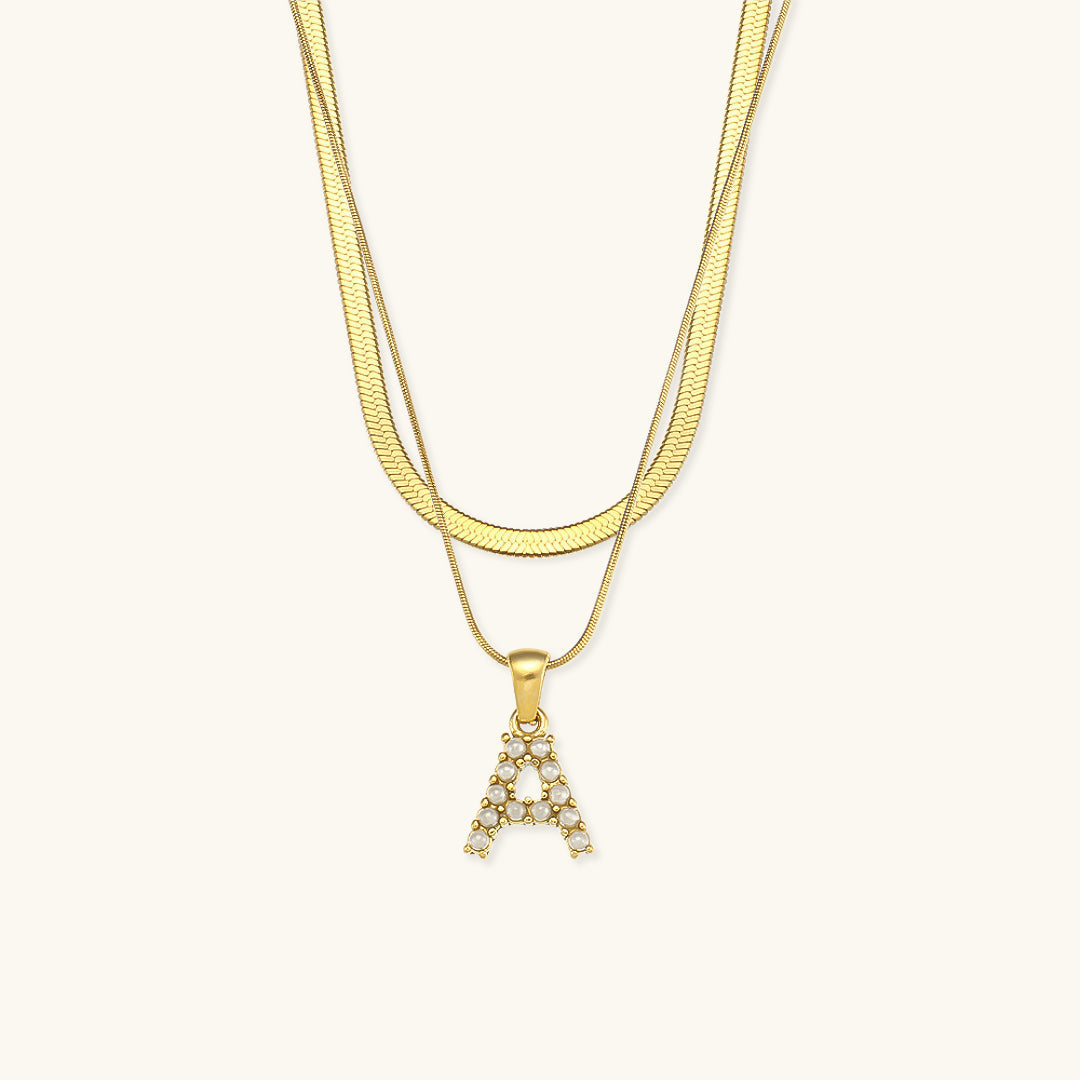 Fiona™ | Collar doble con inicial