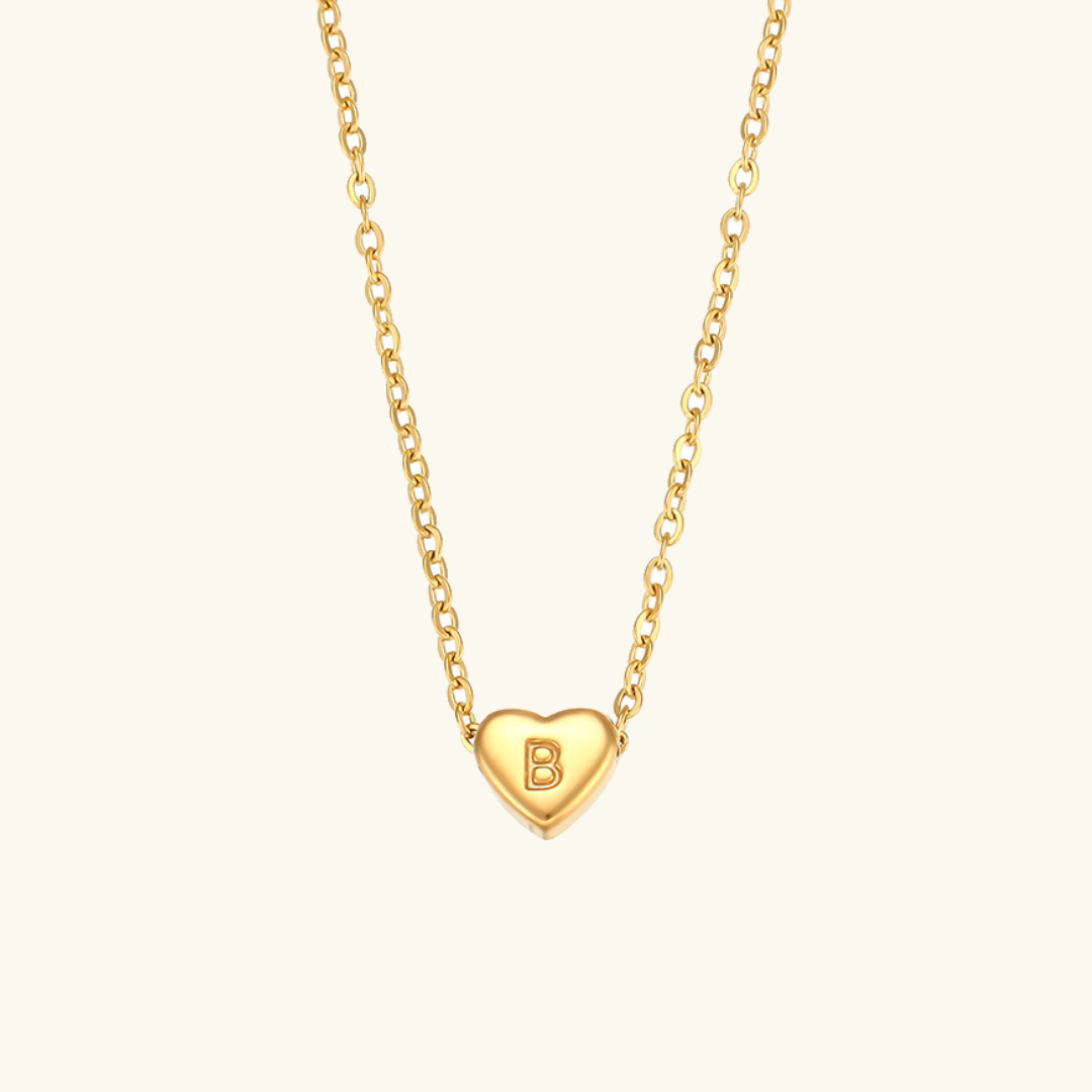 Corazón™ | Collar con colgante de corazón e inicial