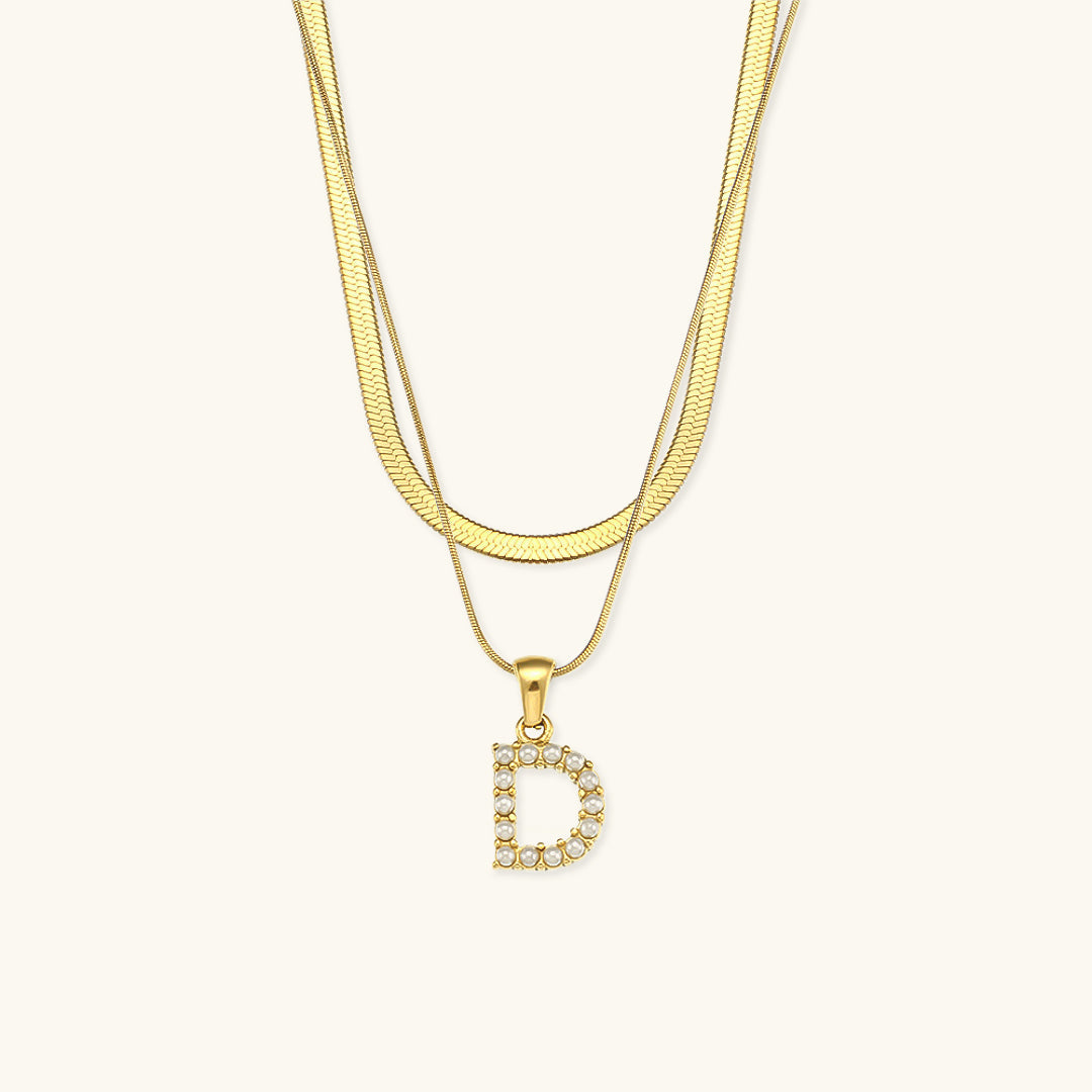 Fiona™ | Collar doble con inicial