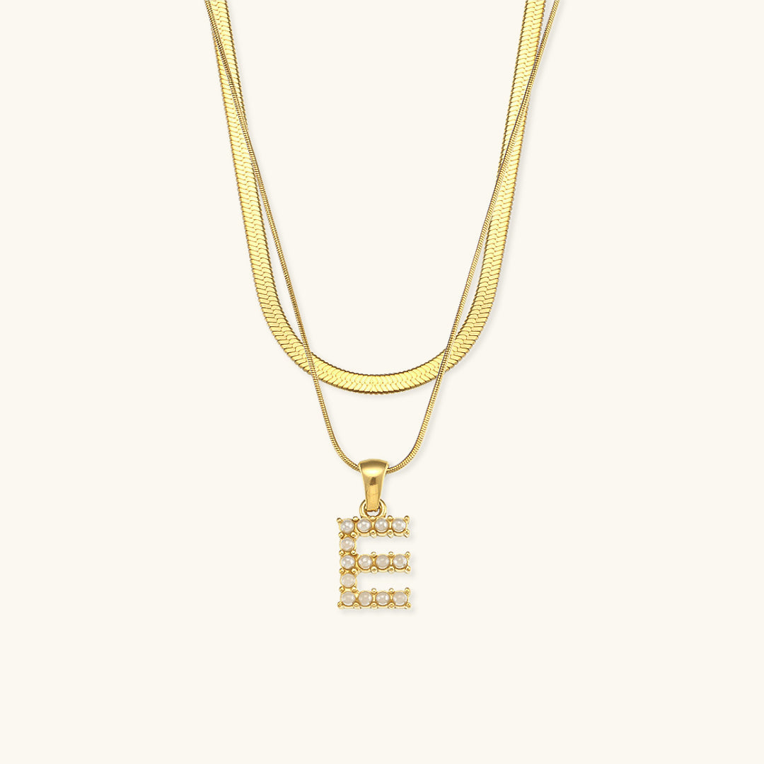 Fiona™ | Collar doble con inicial