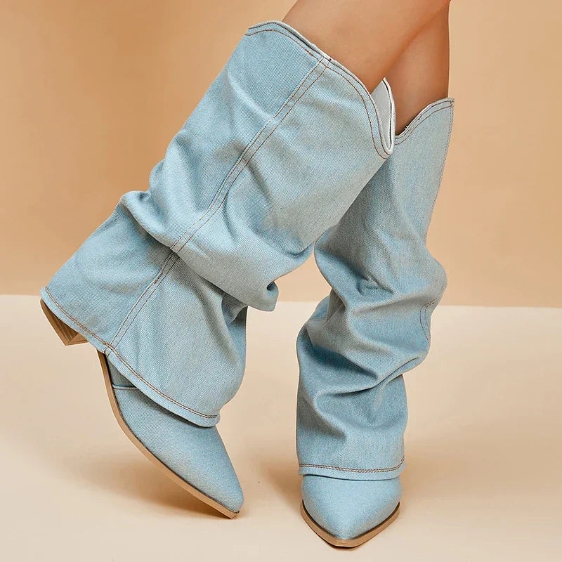 Jill - Botas vaqueras hasta la rodilla para mujer