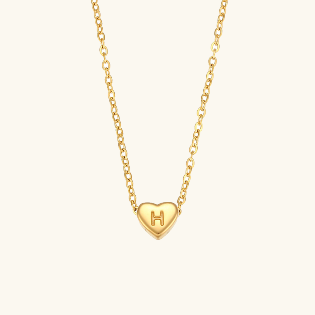 Corazón™ | Collar con colgante de corazón e inicial