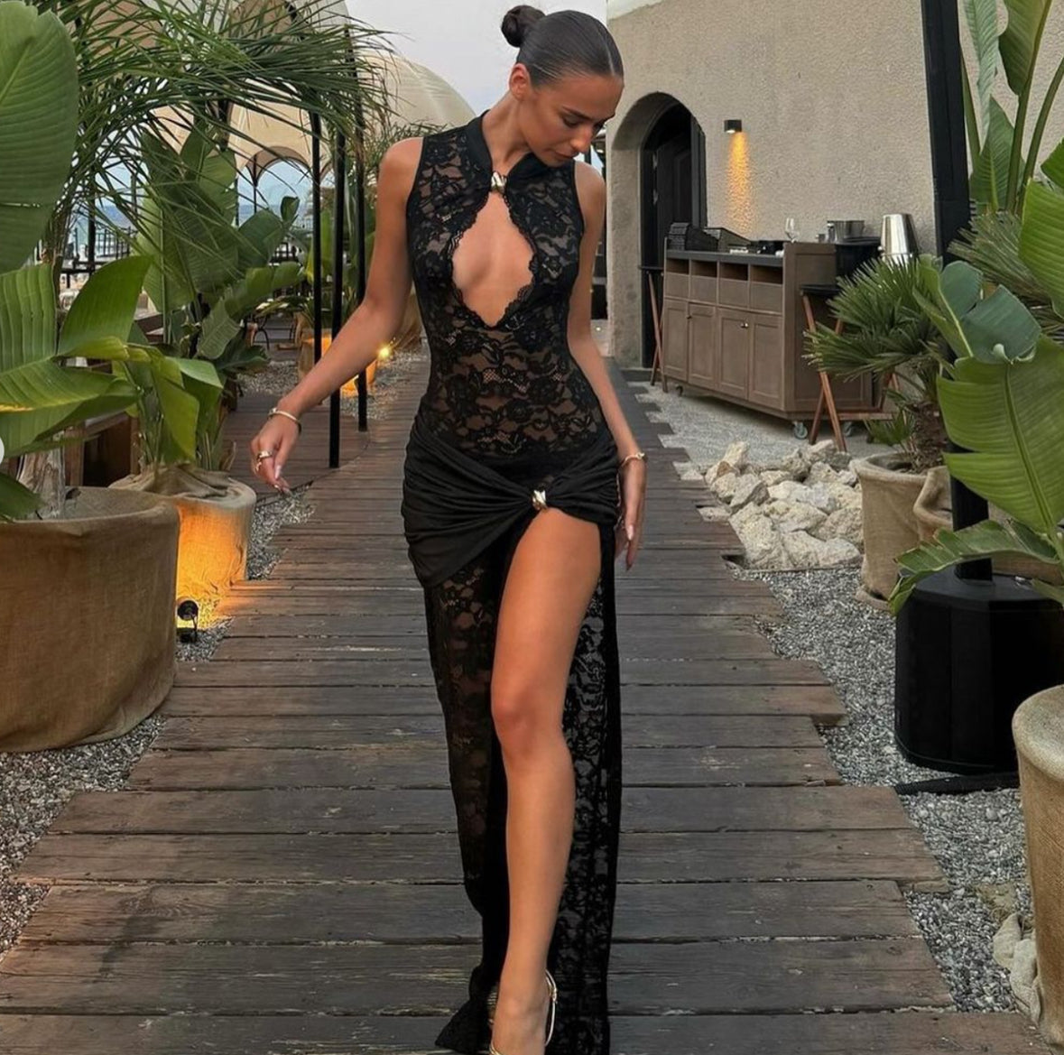 Maeva – Vestido Largo con Corte Lateral