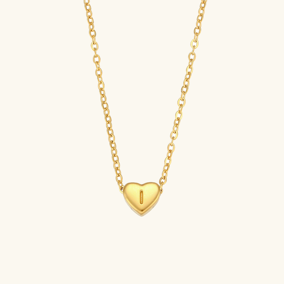 Corazón™ | Collar con colgante de corazón e inicial