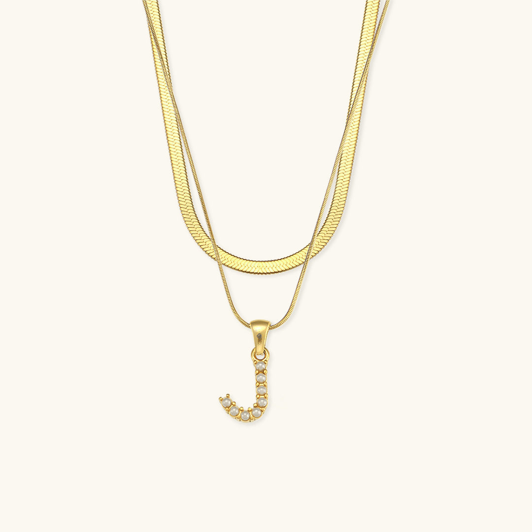 Fiona™ | Collar doble con inicial