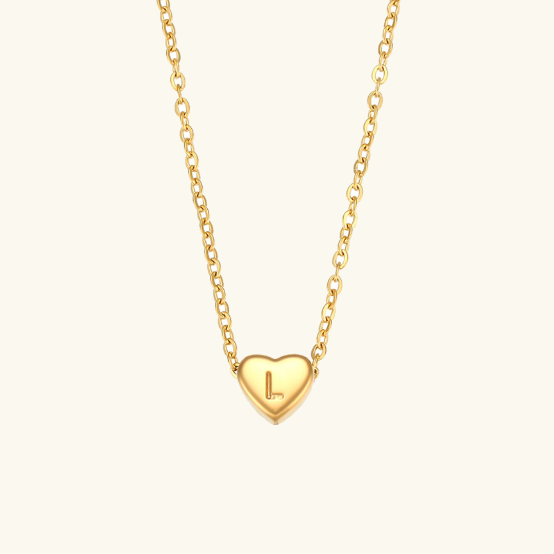 Corazón™ | Collar con colgante de corazón e inicial