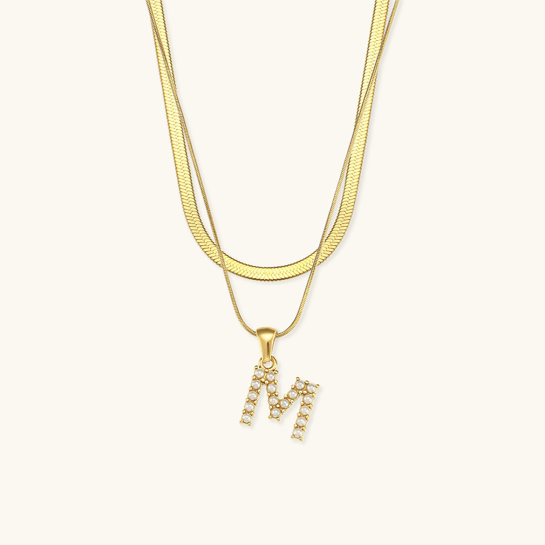 Fiona™ | Collar doble con inicial