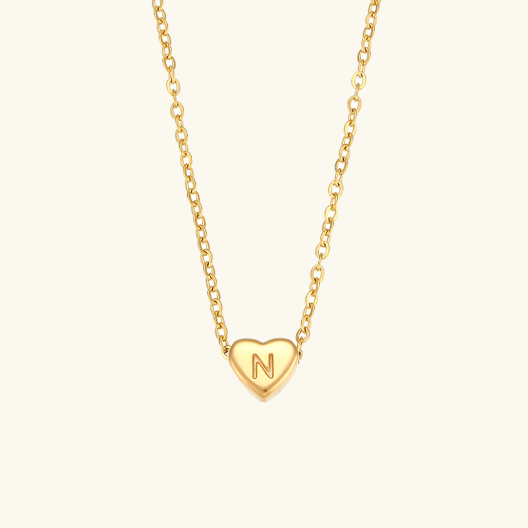 Corazón™ | Collar con colgante de corazón e inicial