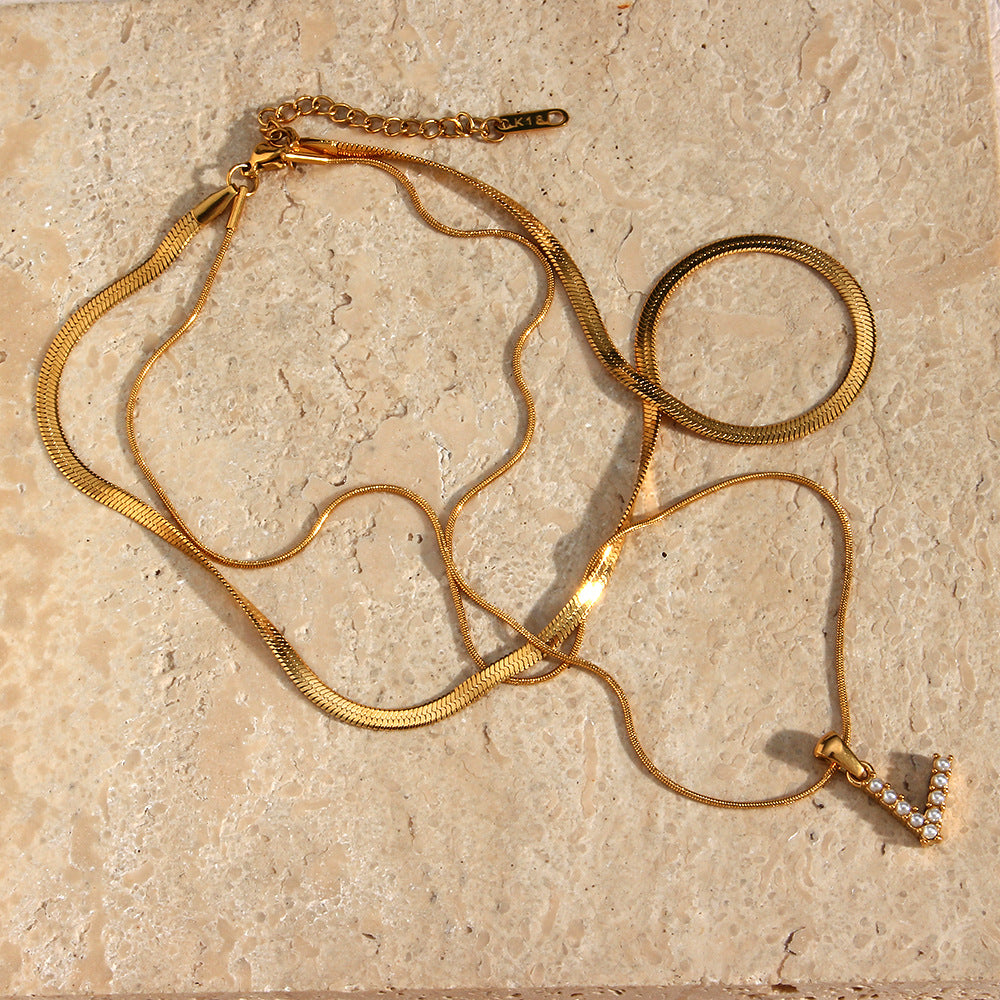 Fiona™ | Collar doble con inicial