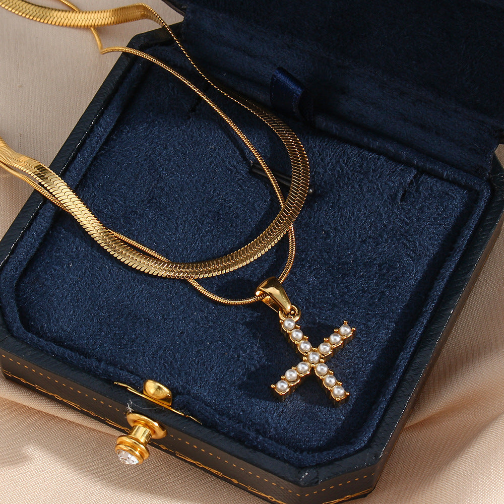 Fiona™ | Collar doble con inicial