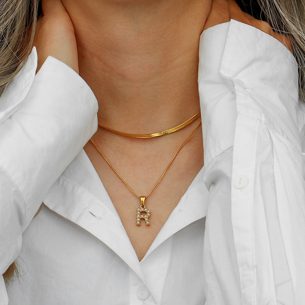 Fiona™ | Collar doble con inicial