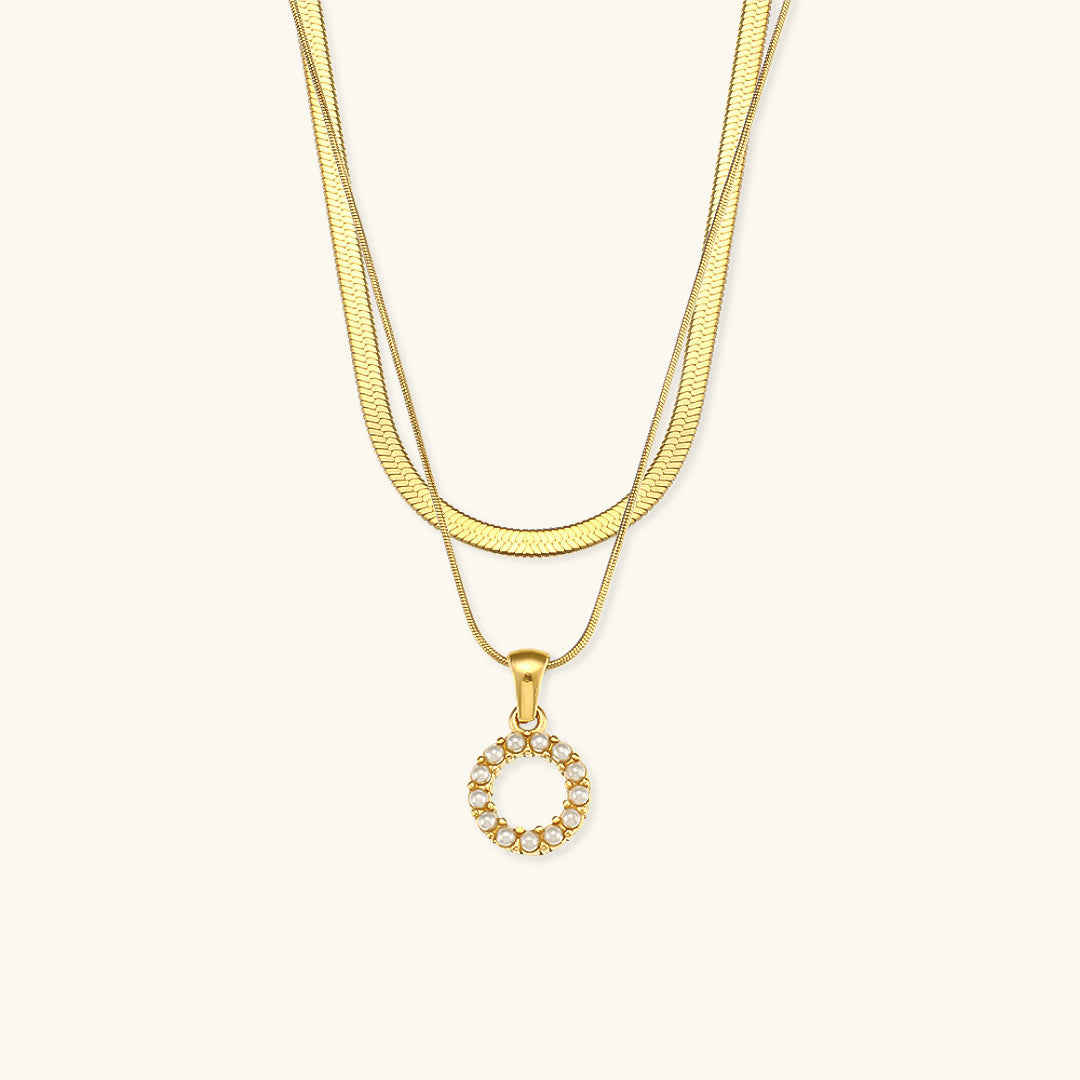 Fiona™ | Collar doble con inicial