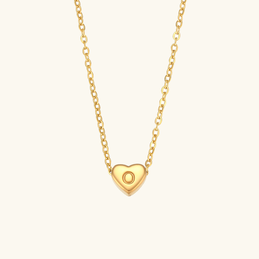 Corazón™ | Collar con colgante de corazón e inicial