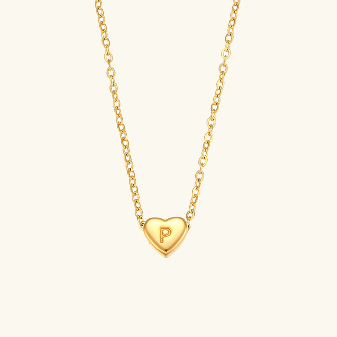 Corazón™ | Collar con colgante de corazón e inicial