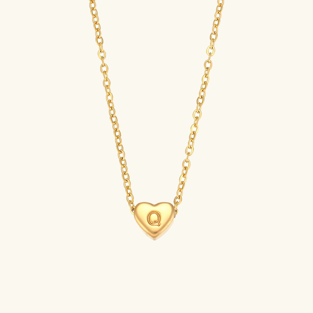 Corazón™ | Collar con colgante de corazón e inicial