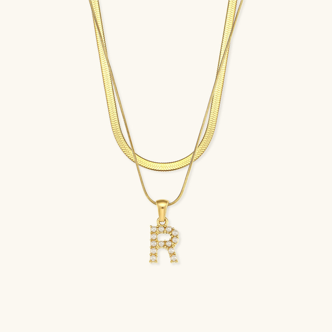 Fiona™ | Collar doble con inicial