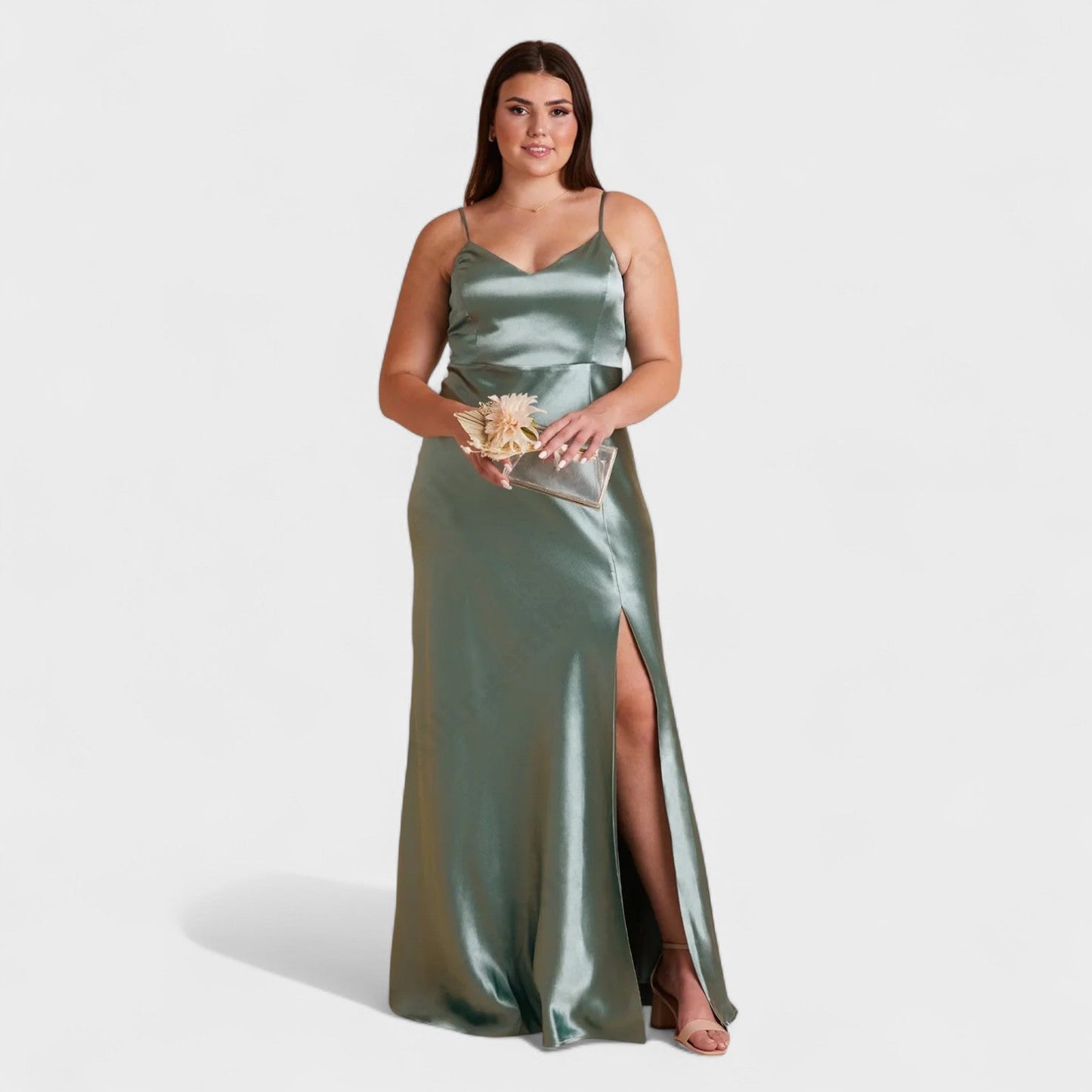 Lucía – Vestido Largo con Corte Lateral