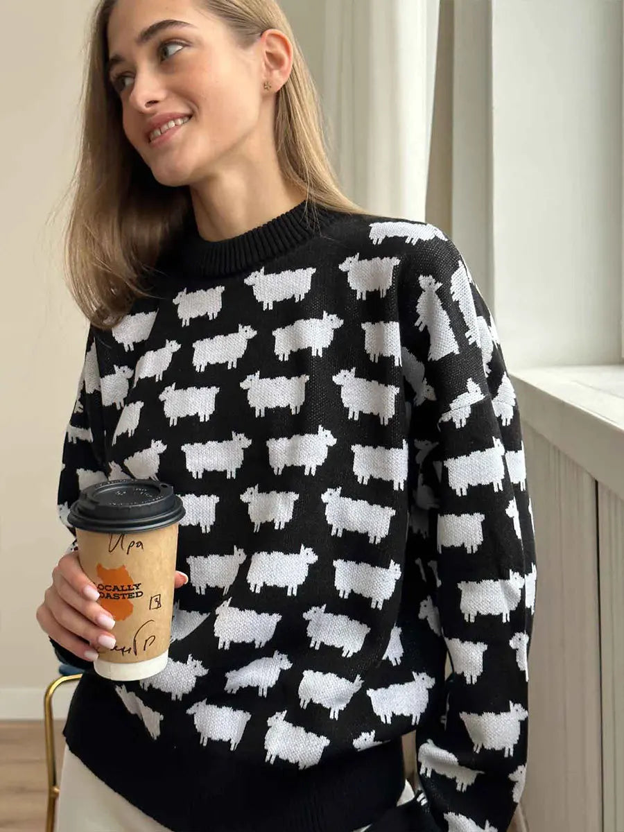Fabiana - Suéter navideño cálido para mujer