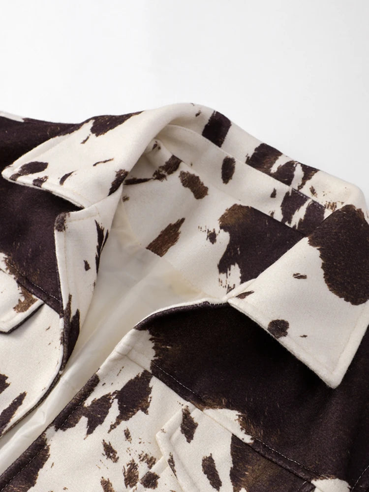 Chic Contrast Print Jas