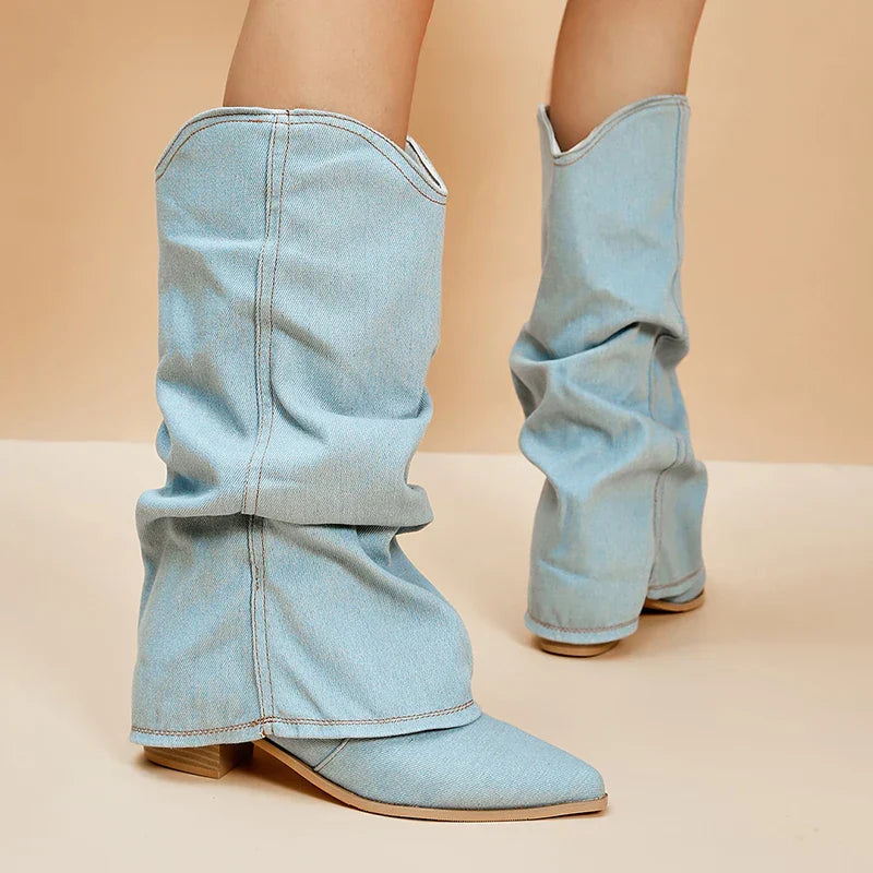 Jill - Botas vaqueras hasta la rodilla para mujer