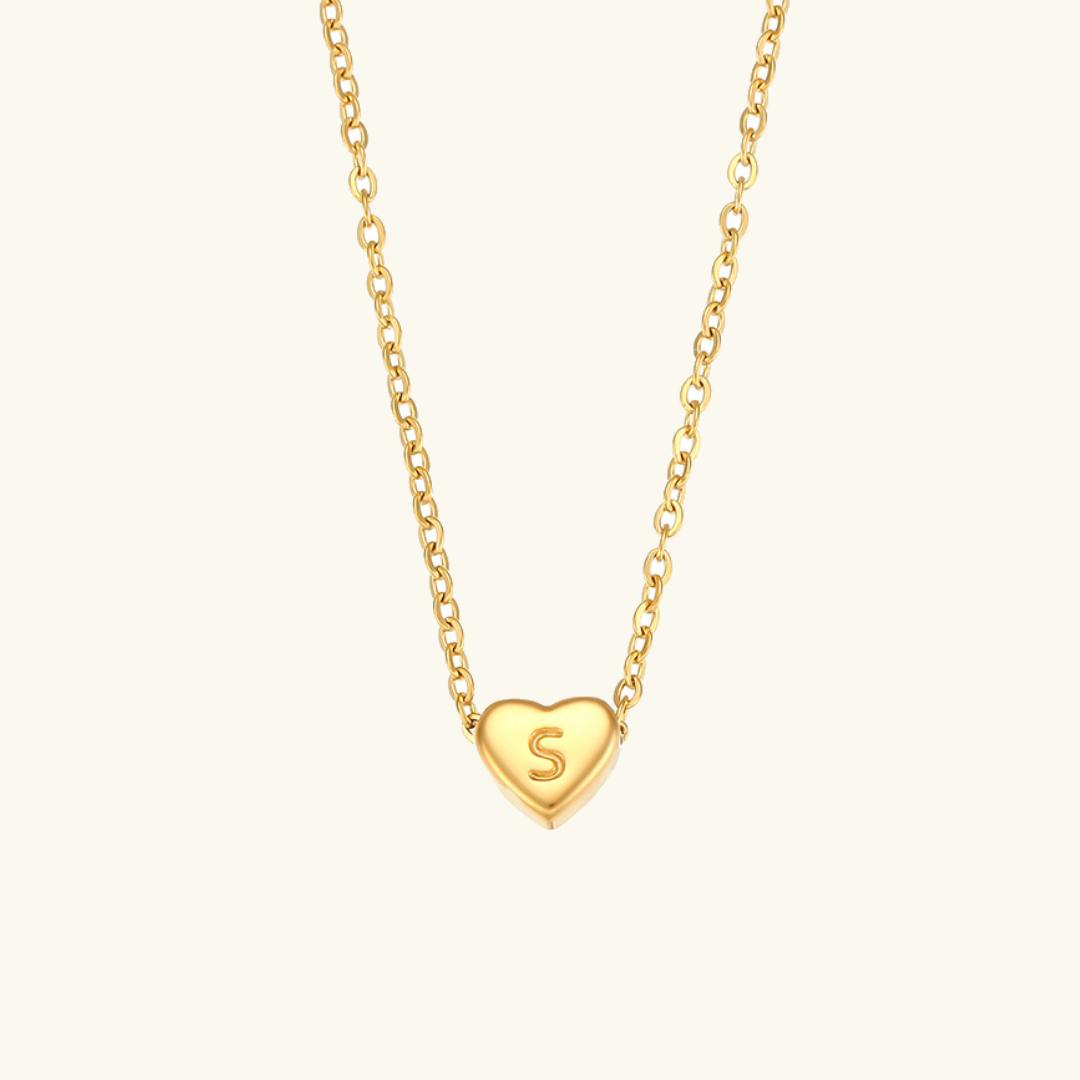 Corazón™ | Collar con colgante de corazón e inicial