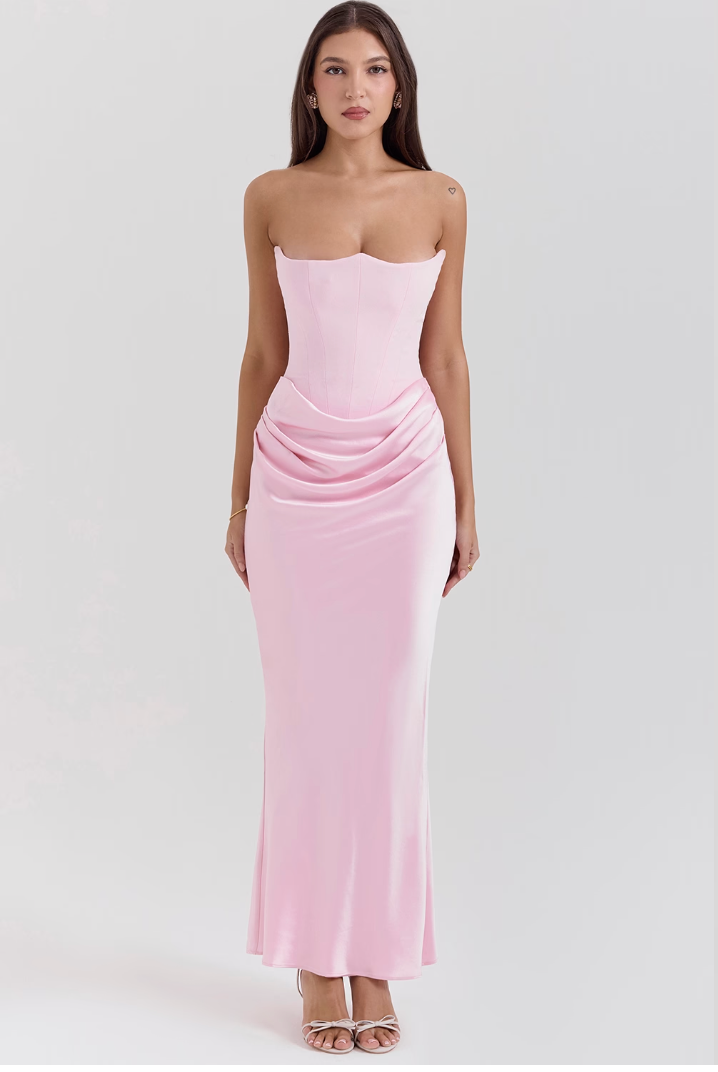 Renata – Vestido Largo con Corset y Estilo Elegante