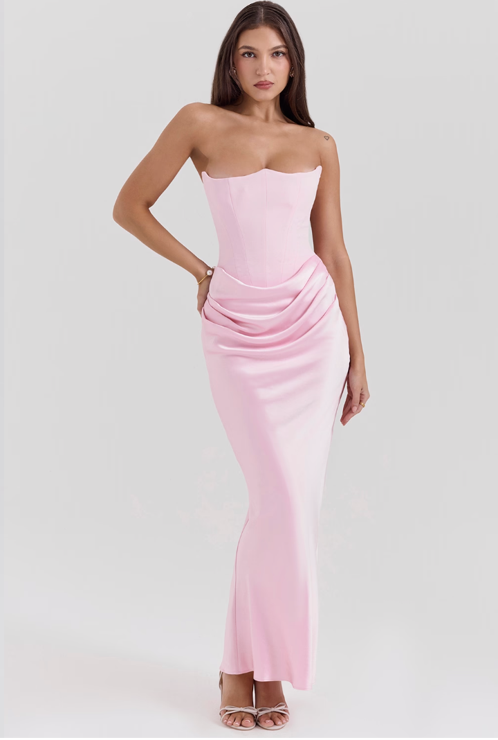 Renata – Vestido Largo con Corset y Estilo Elegante