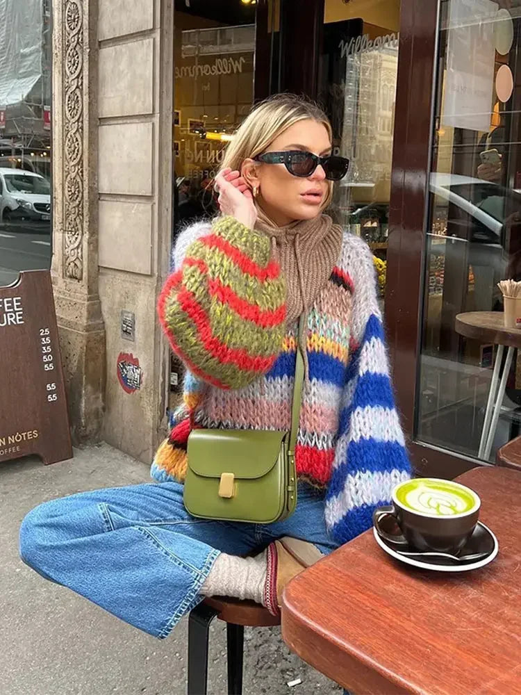 Costanza - Suéter de punto colorido para mujer