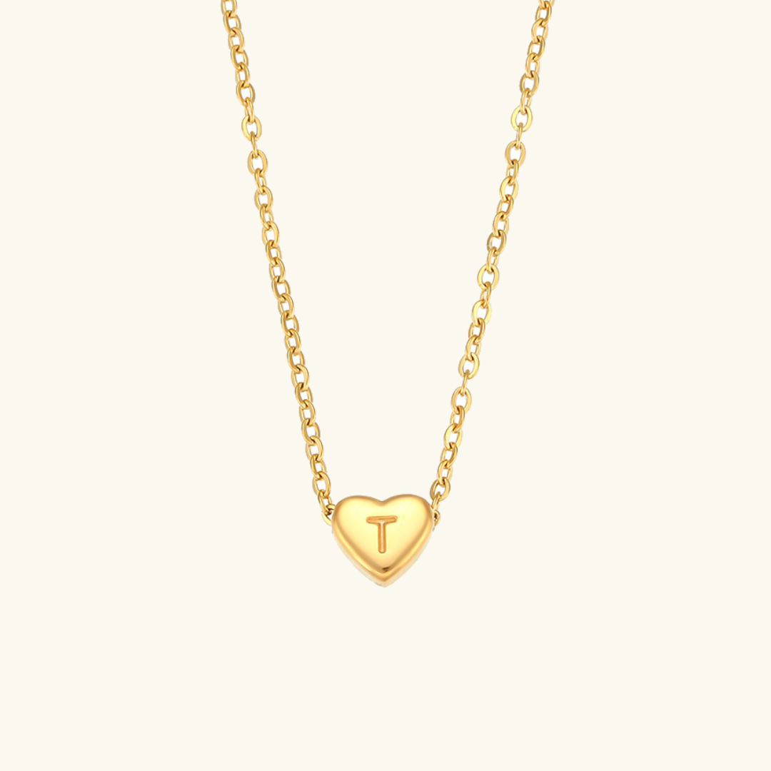 Corazón™ | Collar con colgante de corazón e inicial