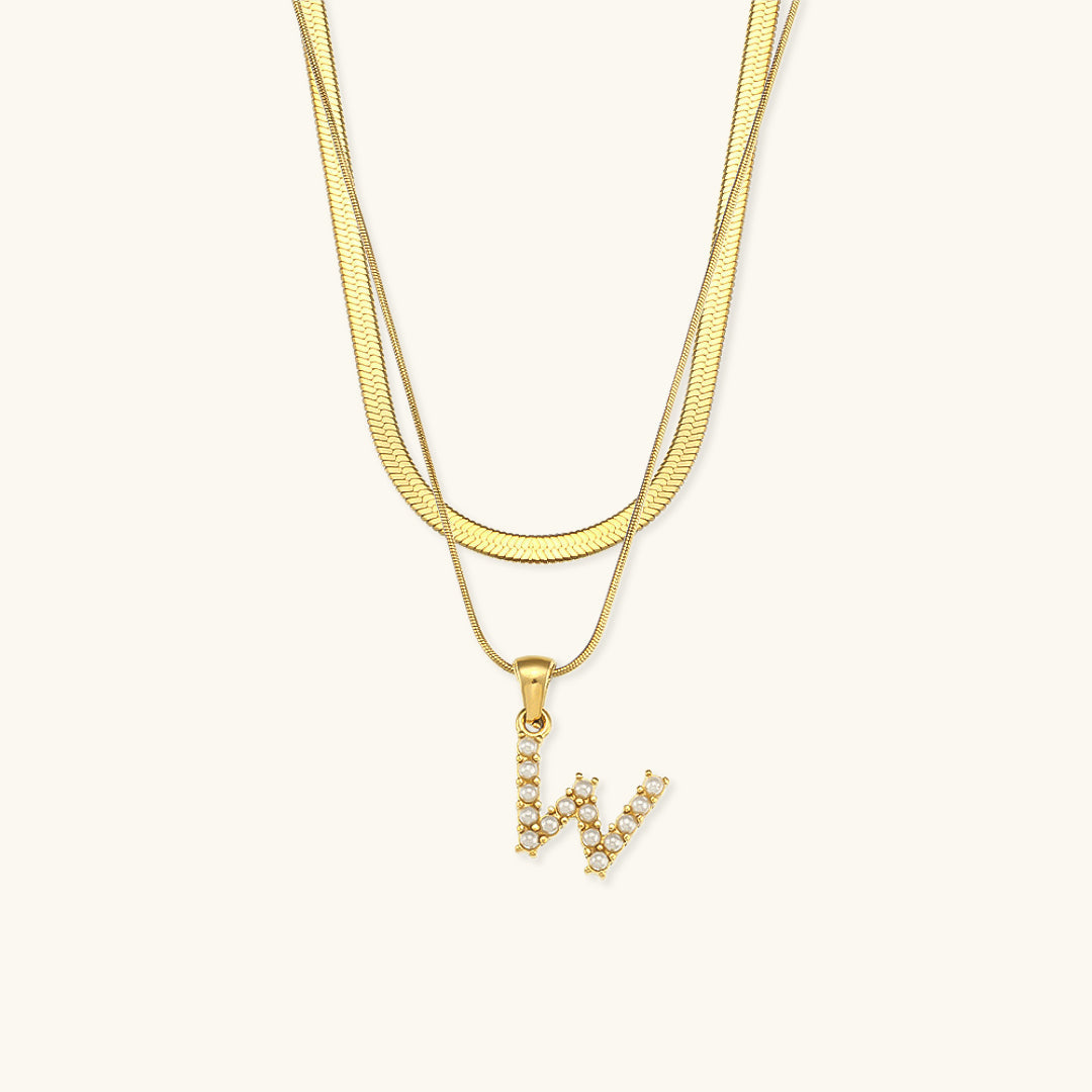 Fiona™ | Collar doble con inicial