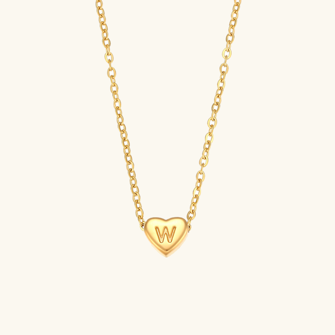 Corazón™ | Collar con colgante de corazón e inicial