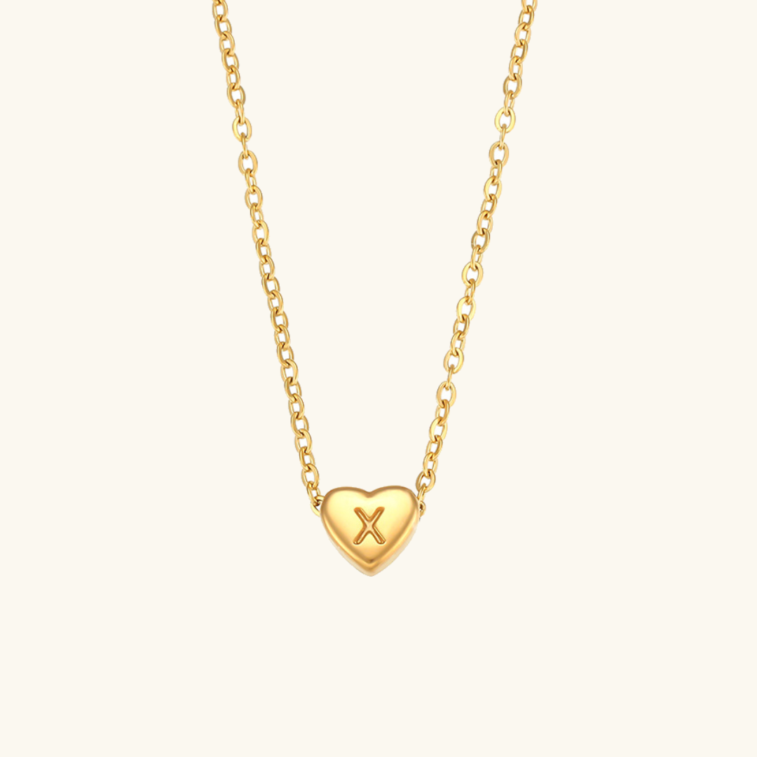 Corazón™ | Collar con colgante de corazón e inicial