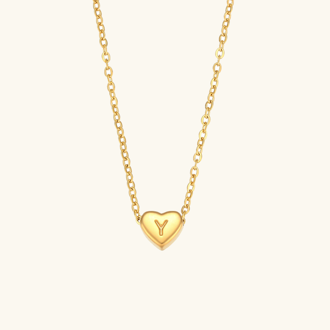 Corazón™ | Collar con colgante de corazón e inicial