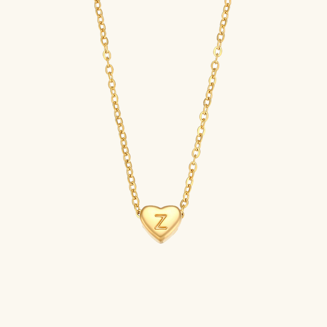 Corazón™ | Collar con colgante de corazón e inicial