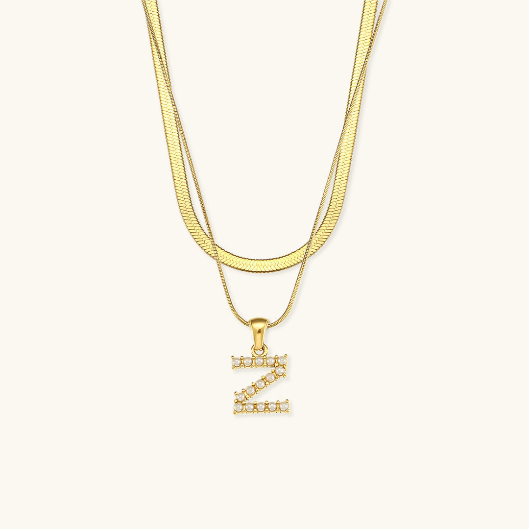 Fiona™ | Collar doble con inicial