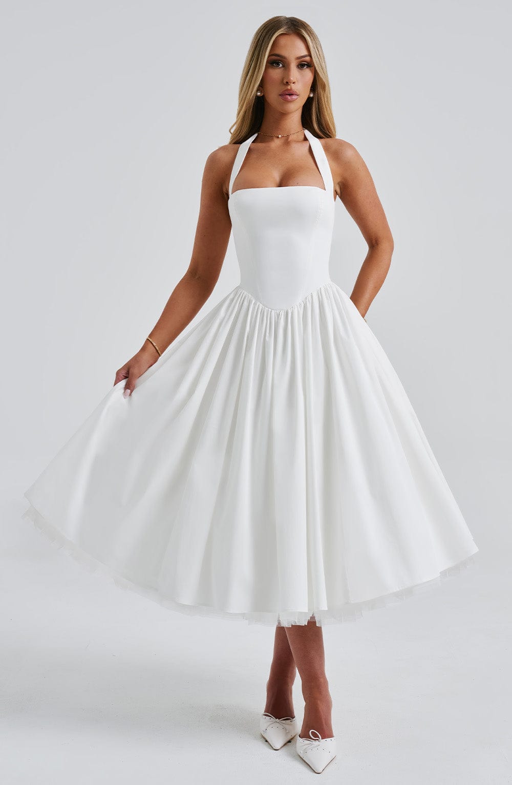 Cressida – Vestido Midi de Elegancia Natural