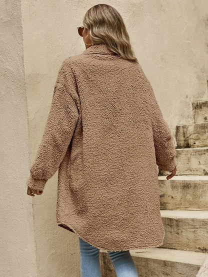 Paige - Lange Fleece Jas voor Dames