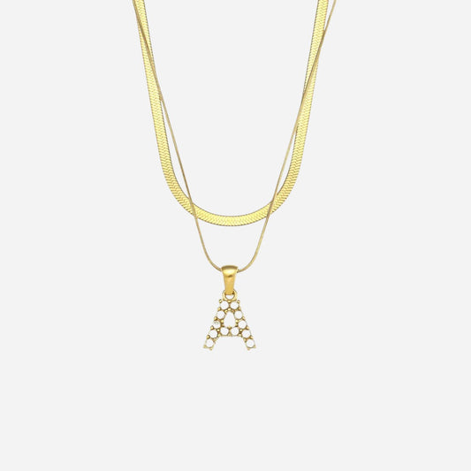 Fiona™ | Collar doble con inicial