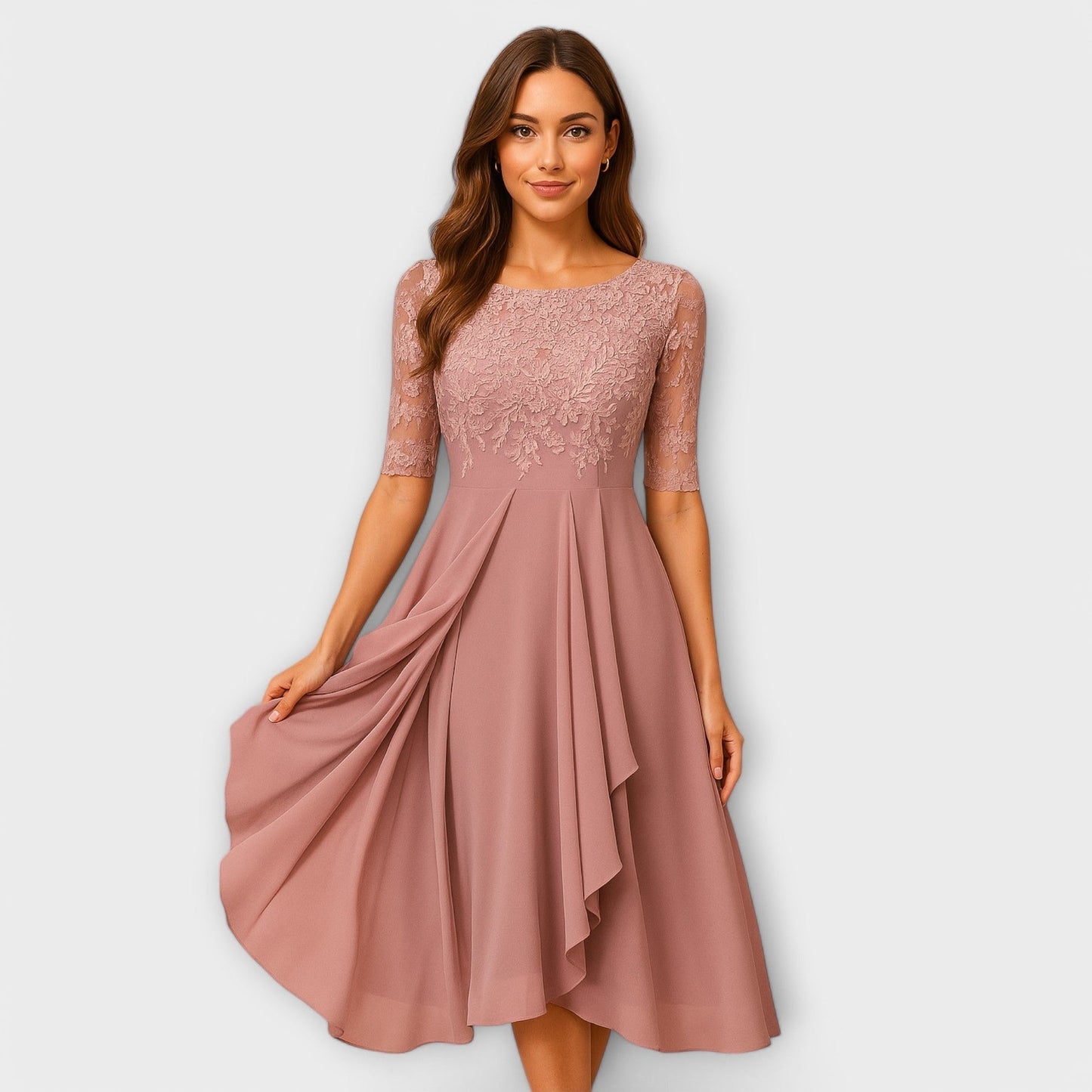 Martyna – Vestido Largo con Espalda Descubierta y Estilo Natural