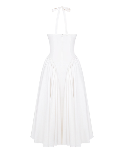 Monroe – Vestido Midi Rojo de Estilo Icónico