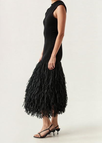 Piper | Vestido largo con flecos