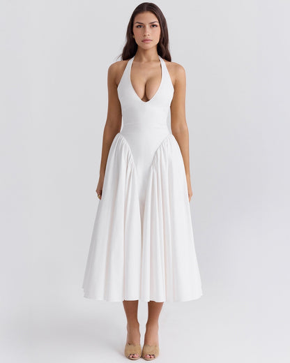 Monroe – Vestido Midi Rojo de Estilo Icónico