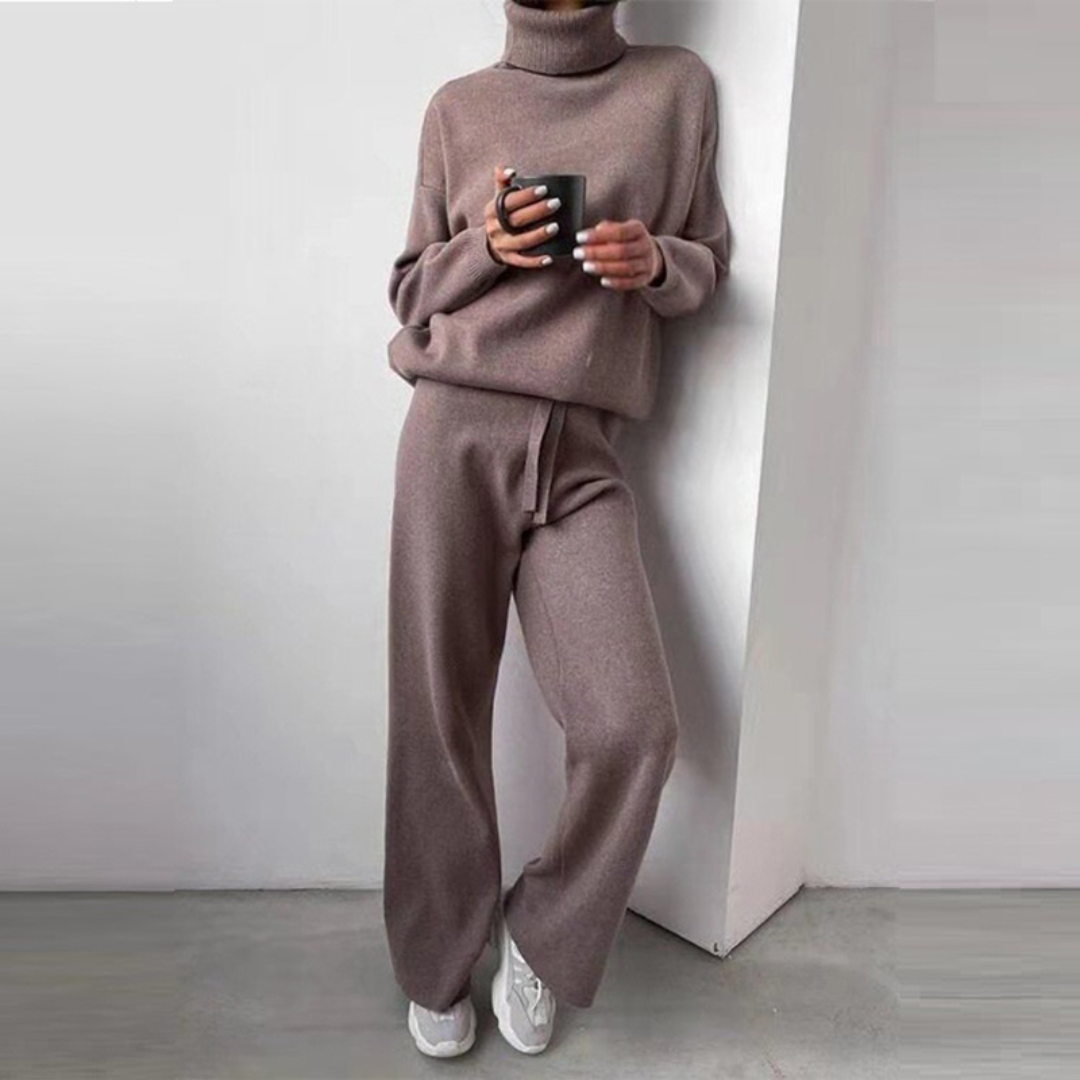 Giulia - Conjunto de dos piezas, cuello alto y pantalón largo.