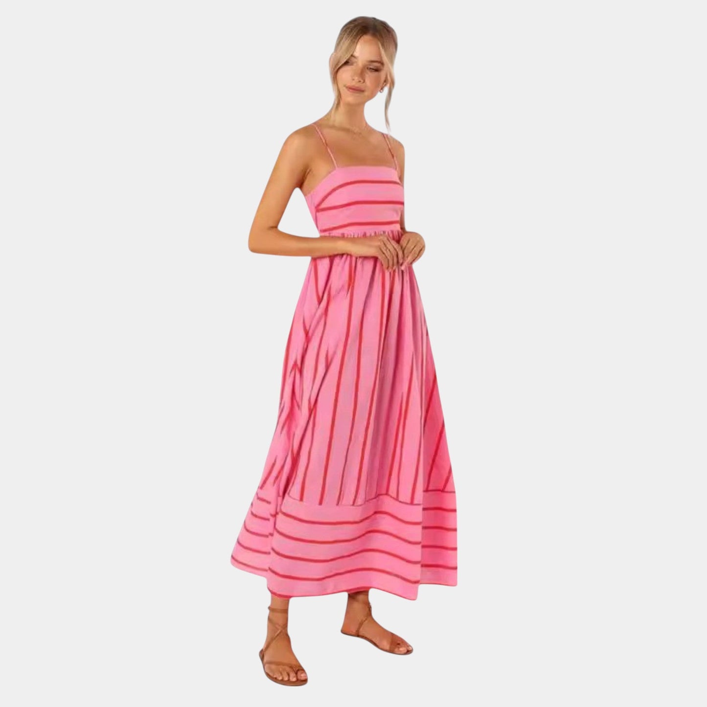 Rosa - Vestido Casual de Rayas