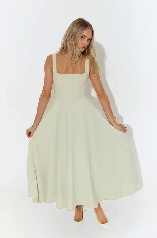 Mina - Vestido Largo de Tirantes Ajustables