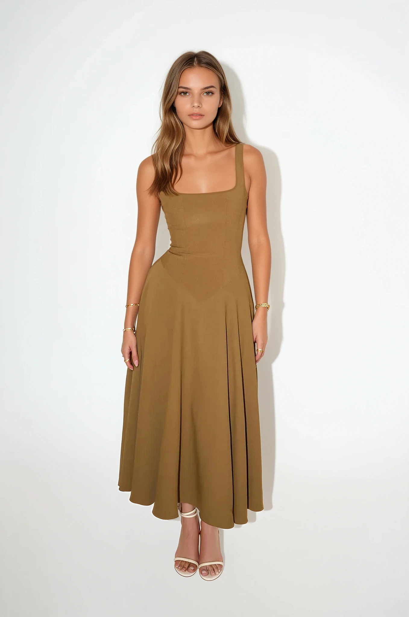 Mina - Vestido Largo de Tirantes Ajustables